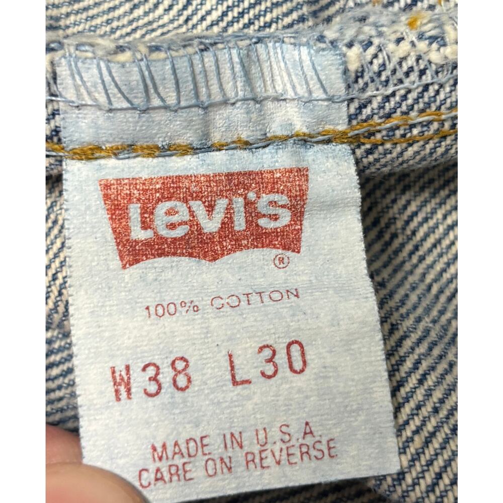 Levi’s 550 Relaxed Fit Jeans Made in USA Vintage W38 L30 Tapered Leg Blue New - Picture 12 of 13